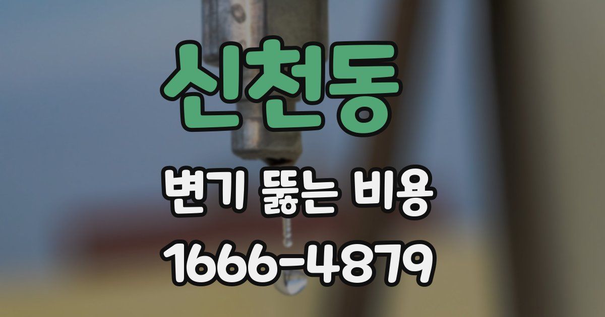 신천동 변기 뚫는 비용