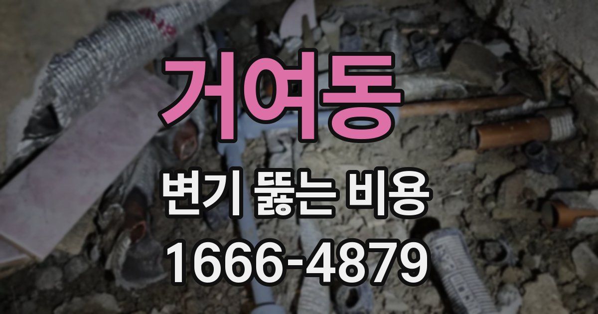 거여동 변기 뚫는 비용