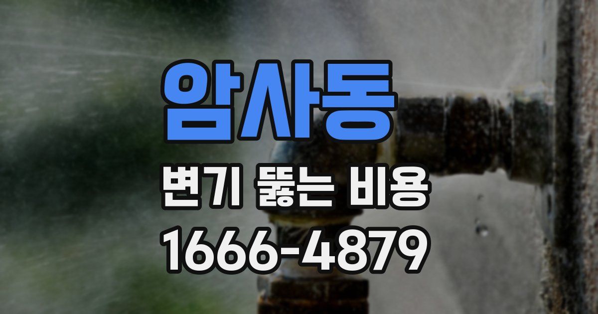 암사동 변기 뚫는 비용