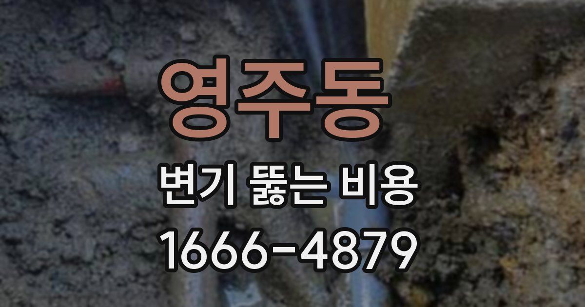 영주동 변기 뚫는 비용