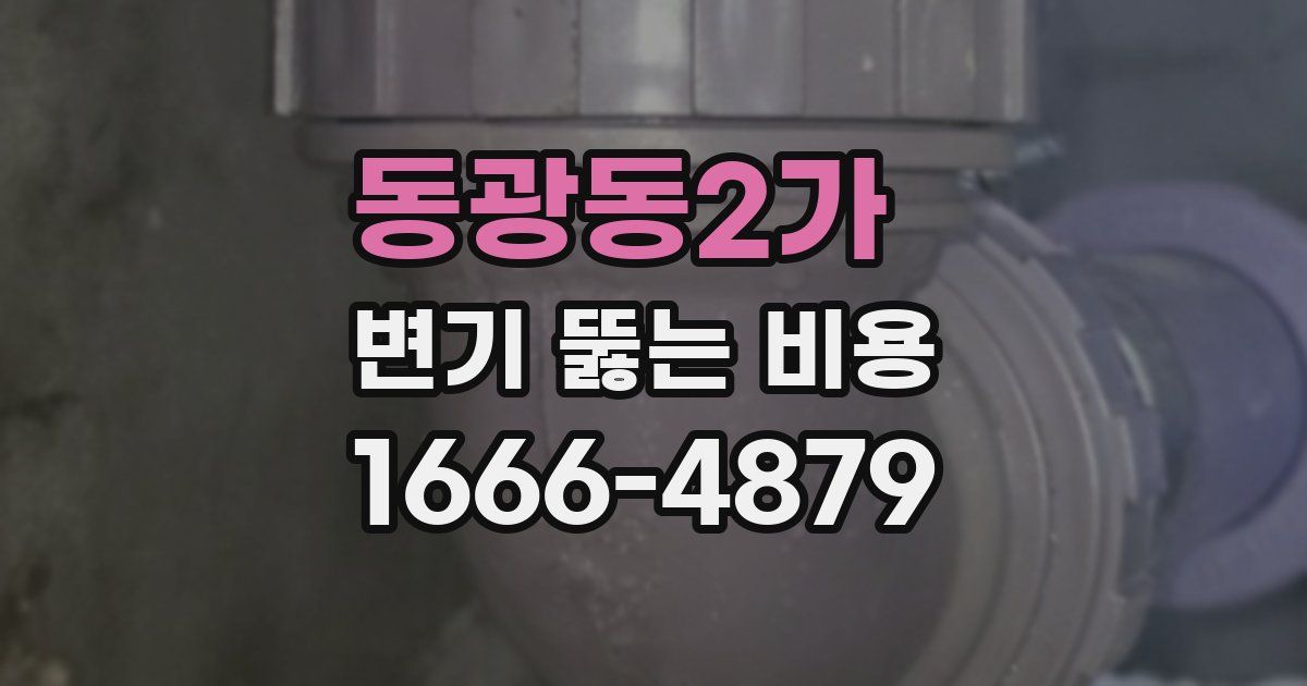 동광동2가 변기 뚫는 비용