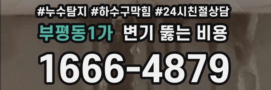 부평동1가 변기 뚫는 비용