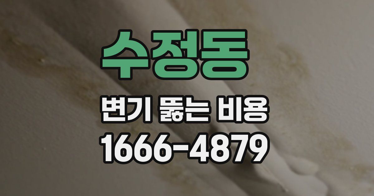 수정동 변기 뚫는 비용