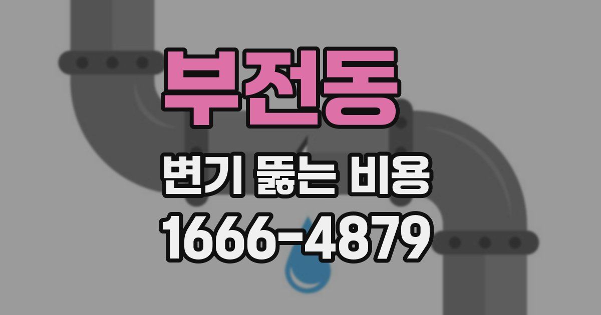 부전동 변기 뚫는 비용