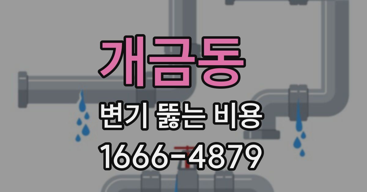 개금동 변기 뚫는 비용