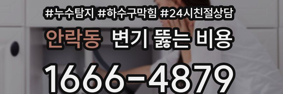 안락동 변기 뚫는 비용
