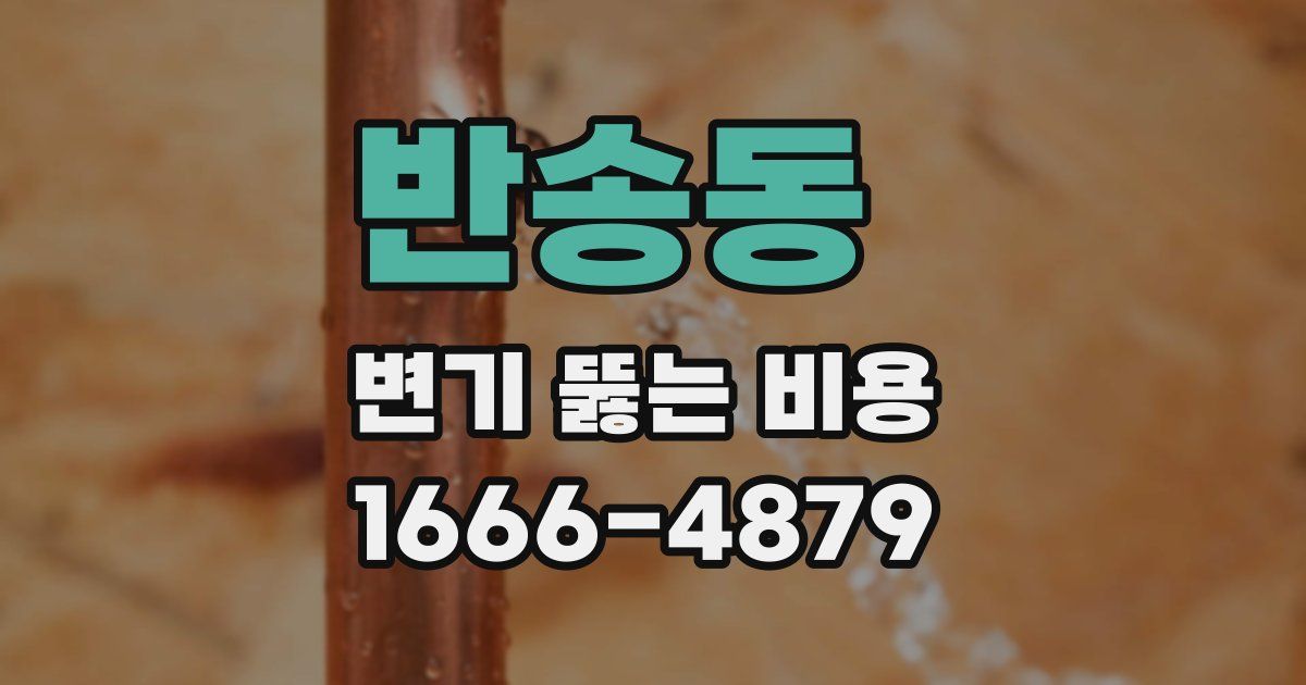 반송동 변기 뚫는 비용