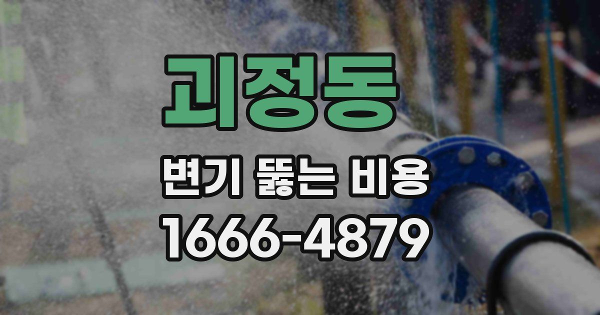 괴정동 변기 뚫는 비용