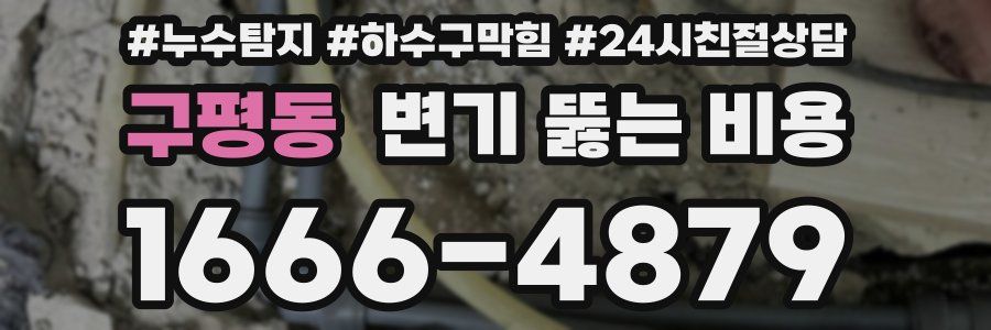 구평동 변기 뚫는 비용