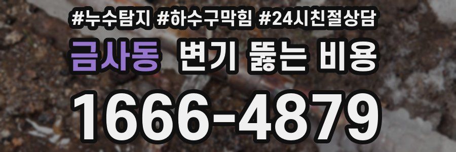 금사동 변기 뚫는 비용