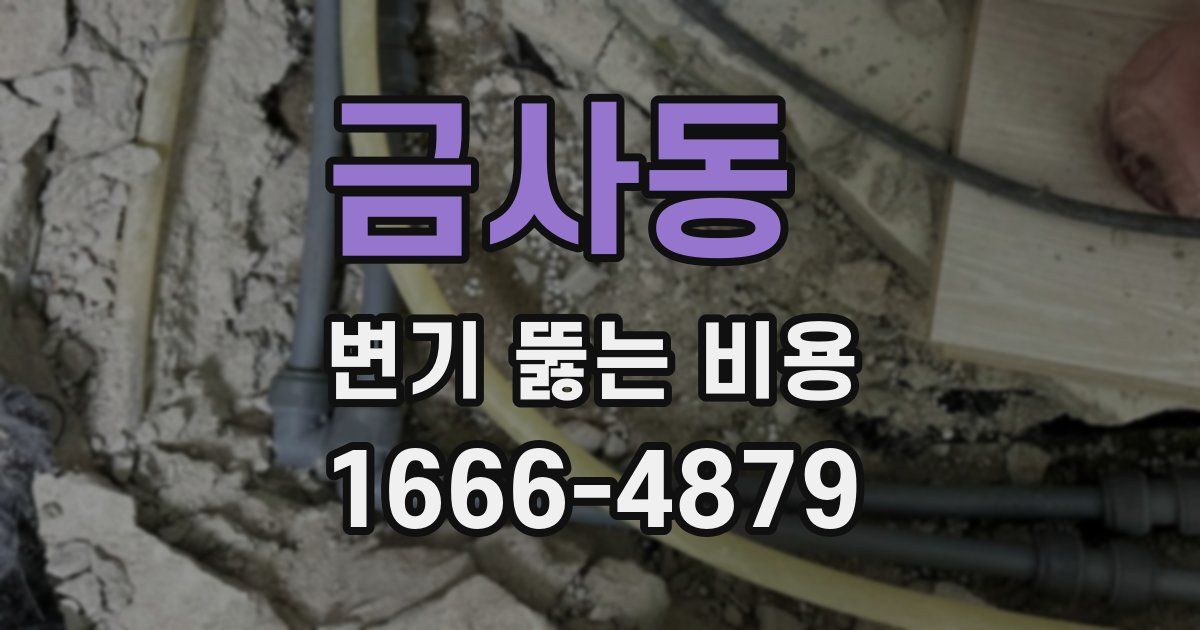 금사동 변기 뚫는 비용