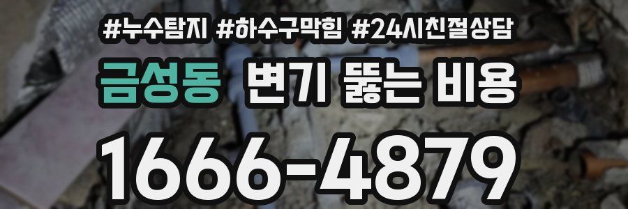 금성동 변기 뚫는 비용