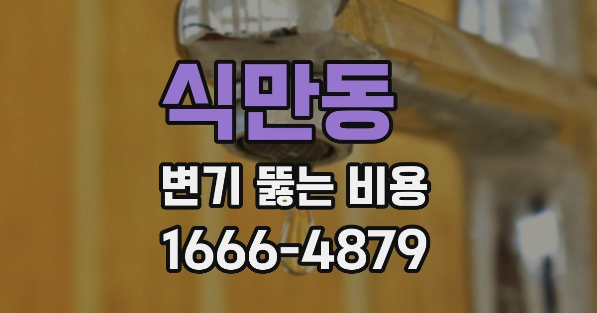 식만동 변기 뚫는 비용