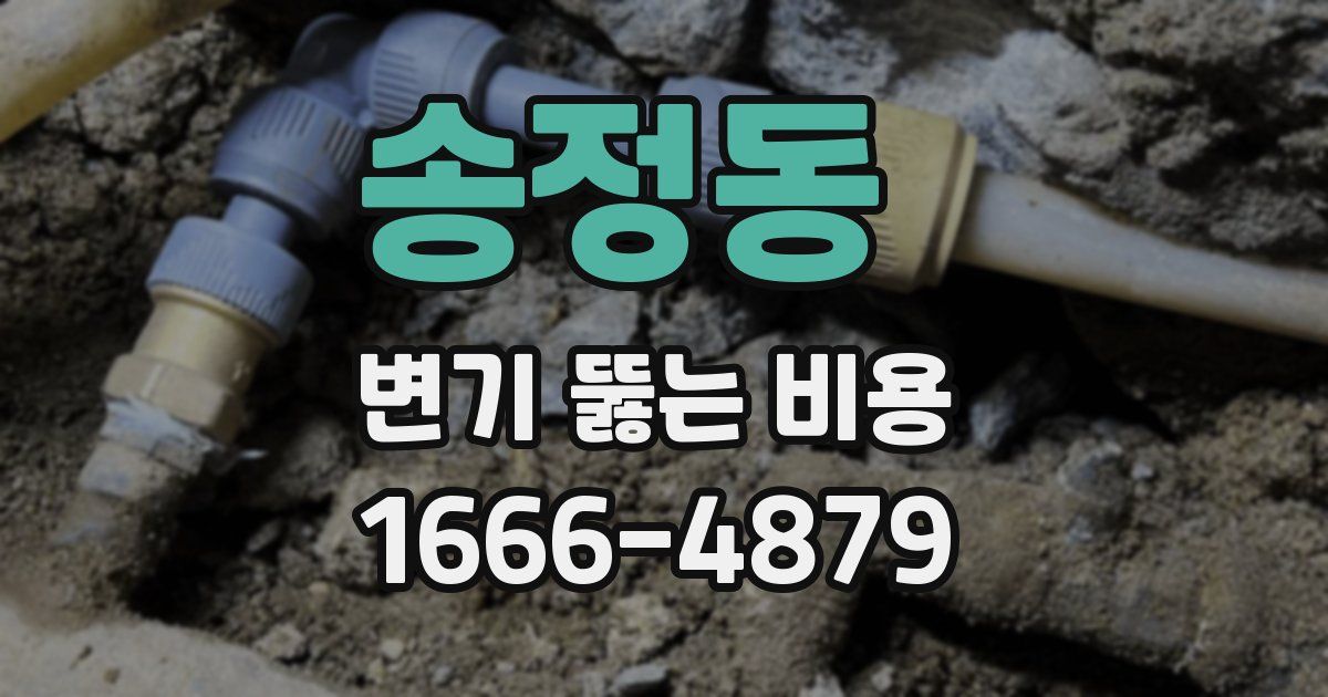 송정동 변기 뚫는 비용
