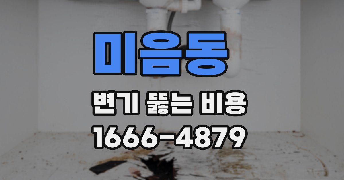 미음동 변기 뚫는 비용