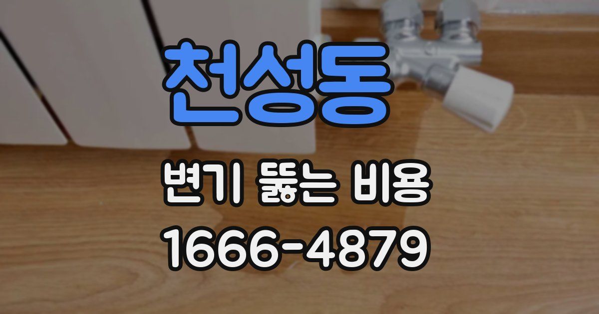 천성동 변기 뚫는 비용