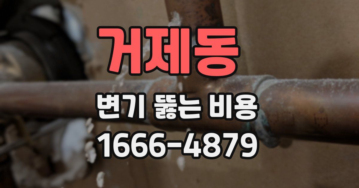 거제동 변기 뚫는 비용