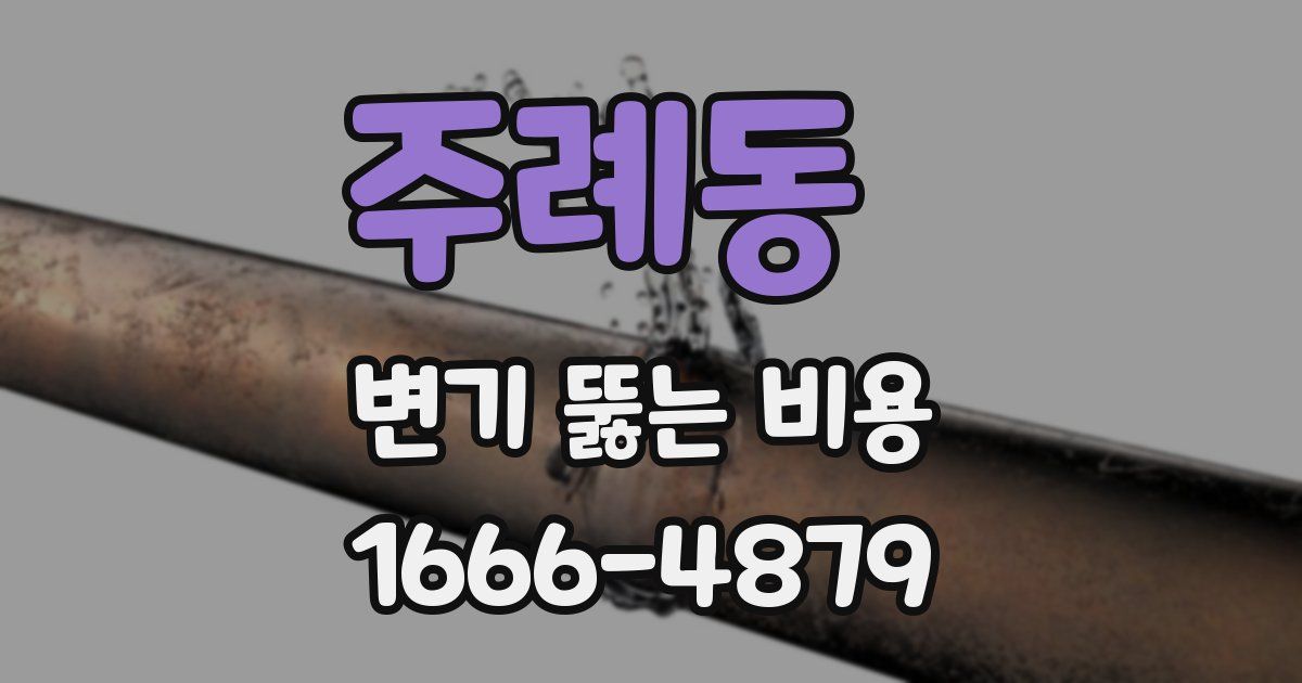 주례동 변기 뚫는 비용