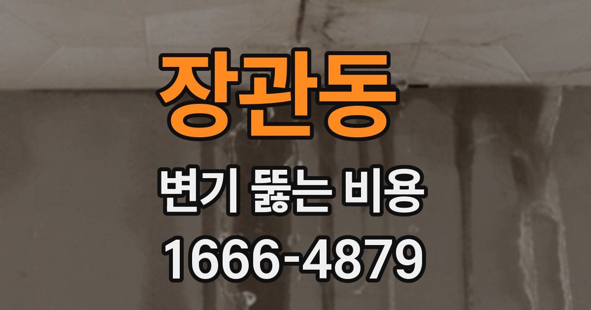 장관동 변기 뚫는 비용