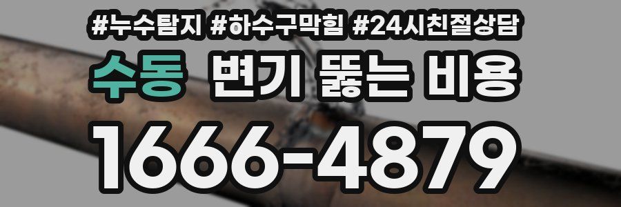 수동 변기 뚫는 비용