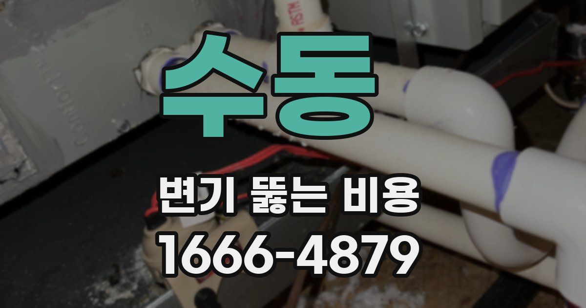 수동 변기 뚫는 비용