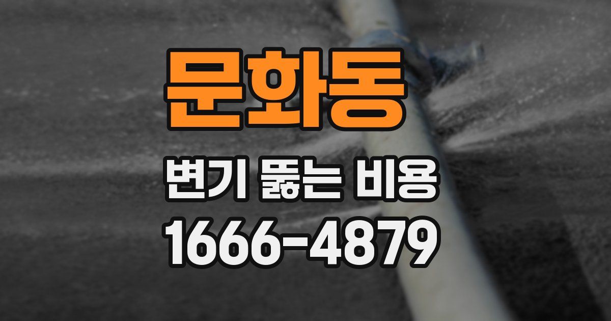 문화동 변기 뚫는 비용
