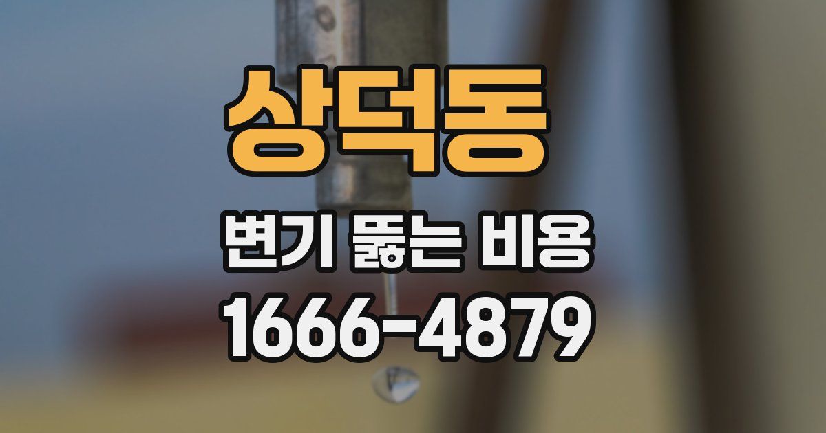 상덕동 변기 뚫는 비용