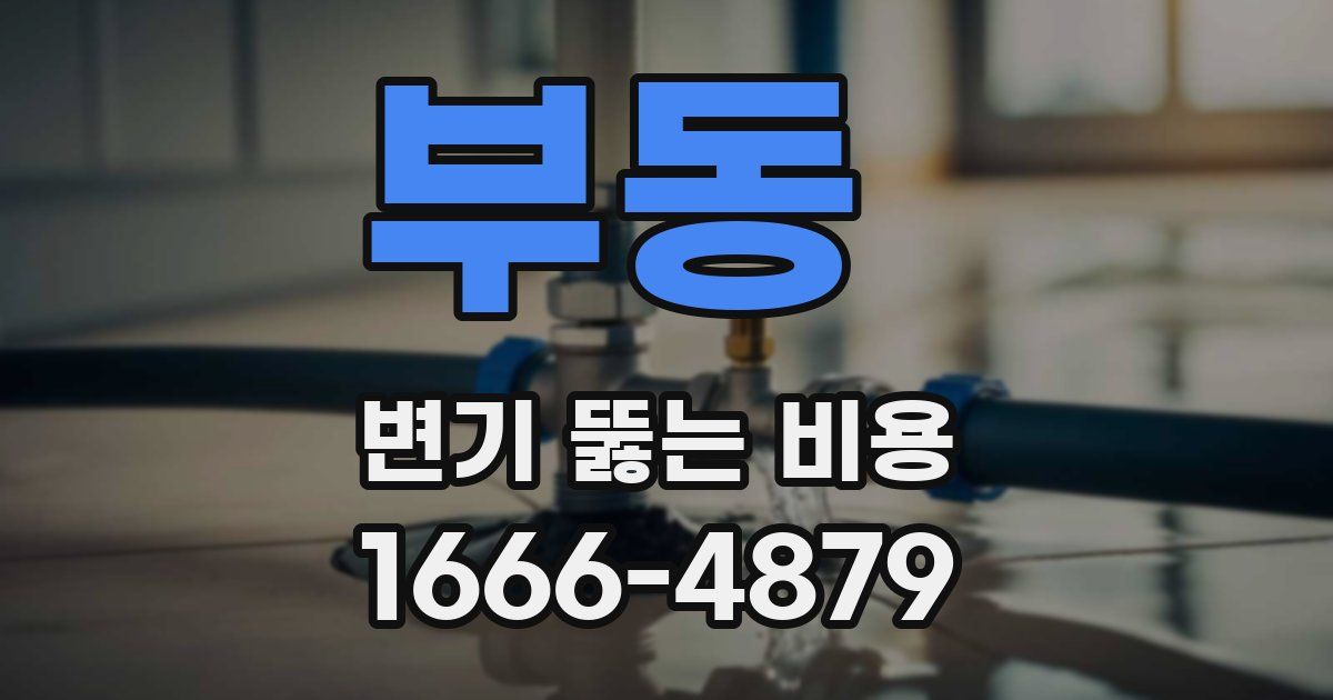 부동 변기 뚫는 비용