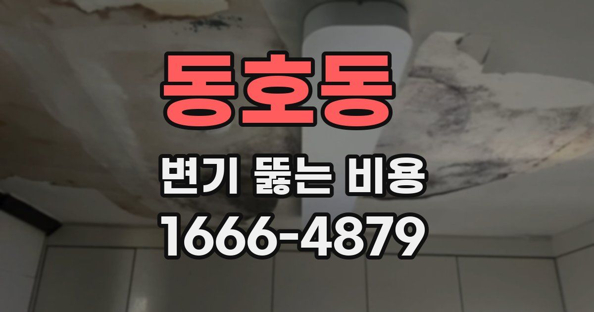 동호동 변기 뚫는 비용