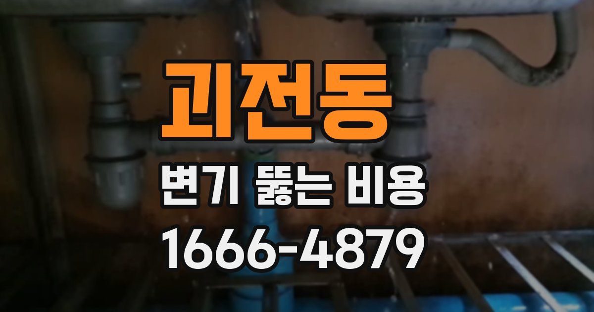 괴전동 변기 뚫는 비용