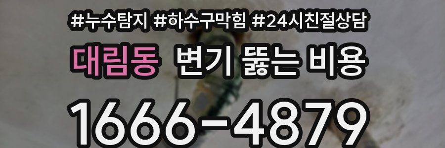 대림동 변기 뚫는 비용