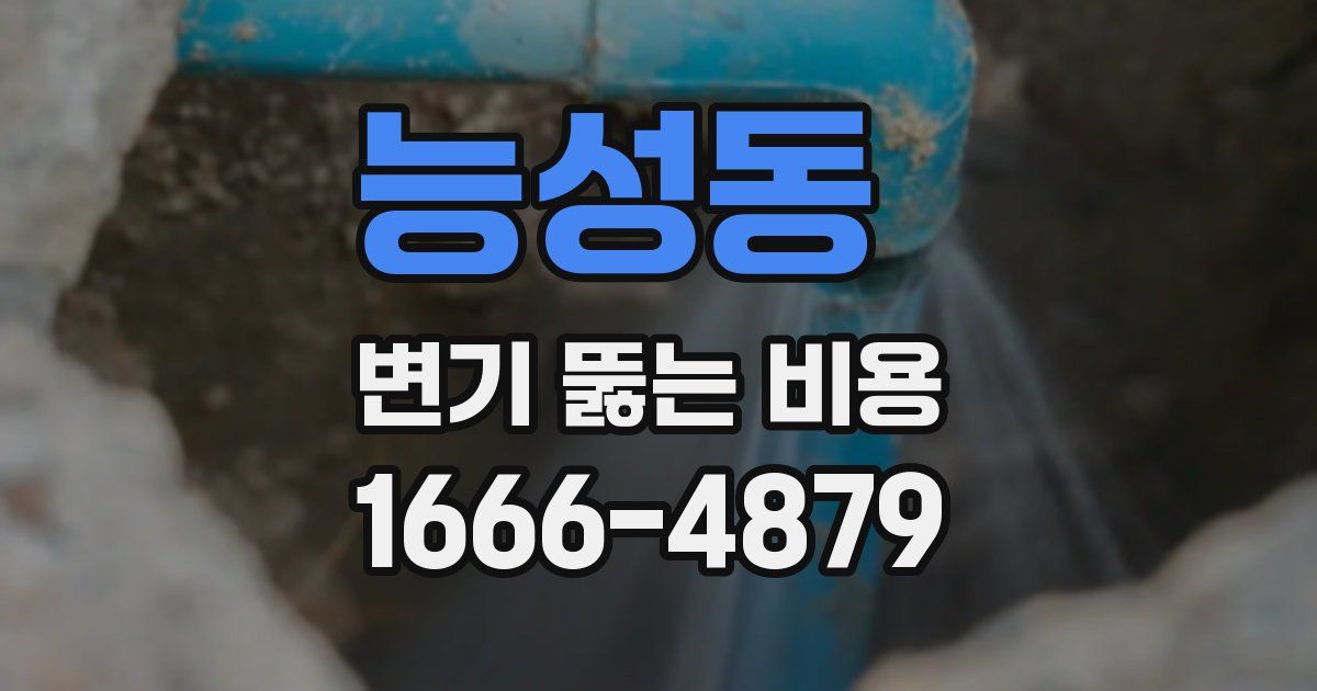 능성동 변기 뚫는 비용