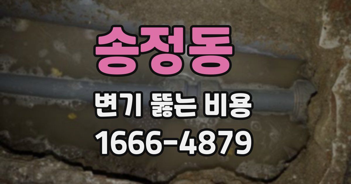 송정동 변기 뚫는 비용
