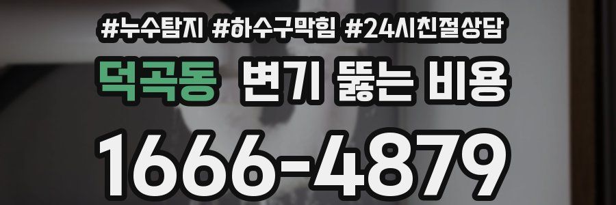 덕곡동 변기 뚫는 비용