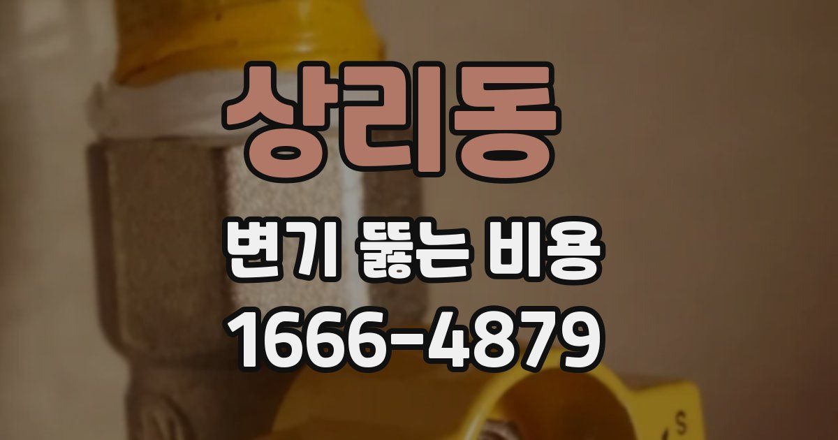 상리동 변기 뚫는 비용