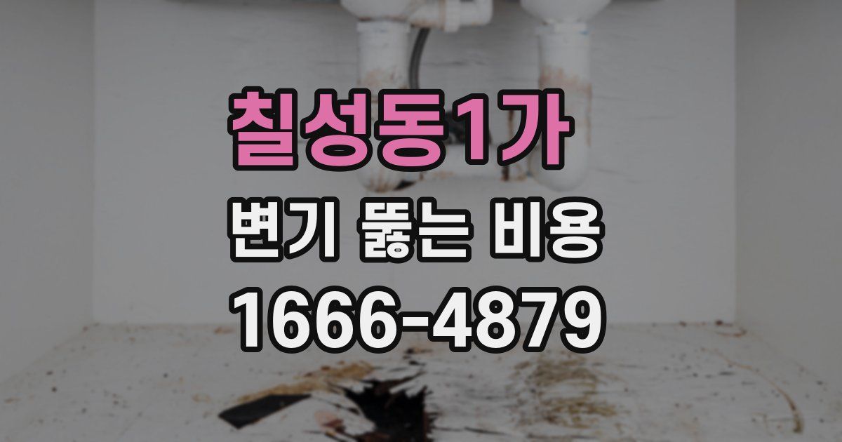 칠성동1가 변기 뚫는 비용