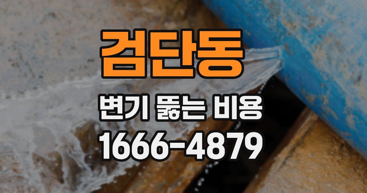 검단동 변기 뚫는 비용