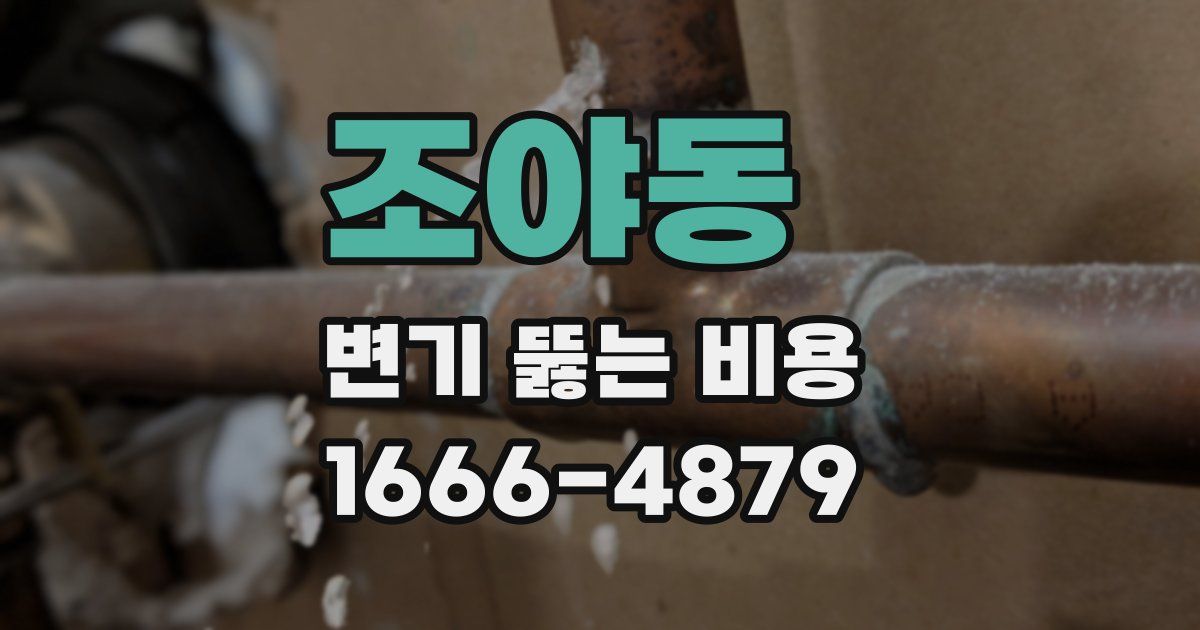 조야동 변기 뚫는 비용