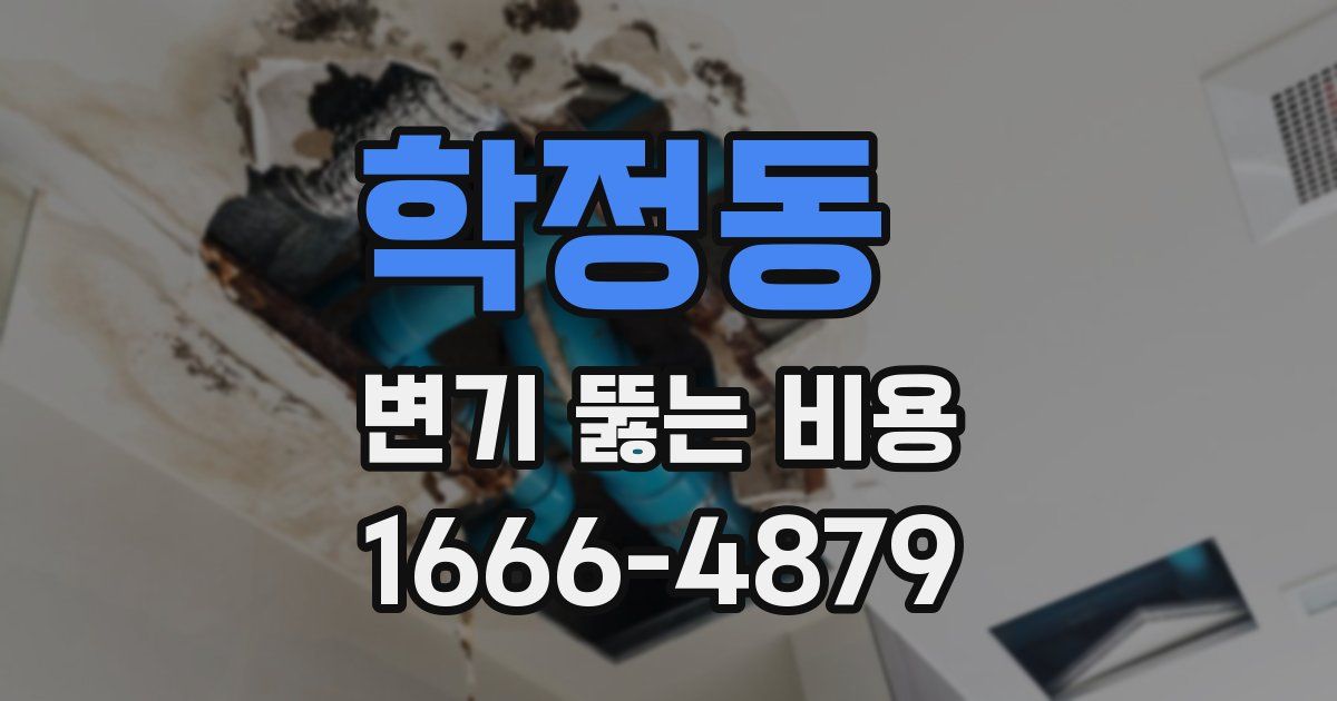 학정동 변기 뚫는 비용