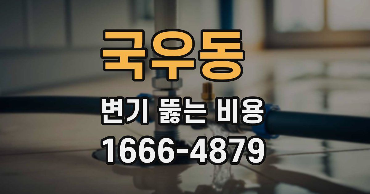 국우동 변기 뚫는 비용