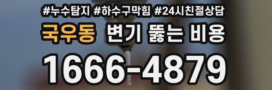 국우동 변기 뚫는 비용
