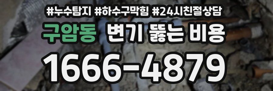 구암동 변기 뚫는 비용