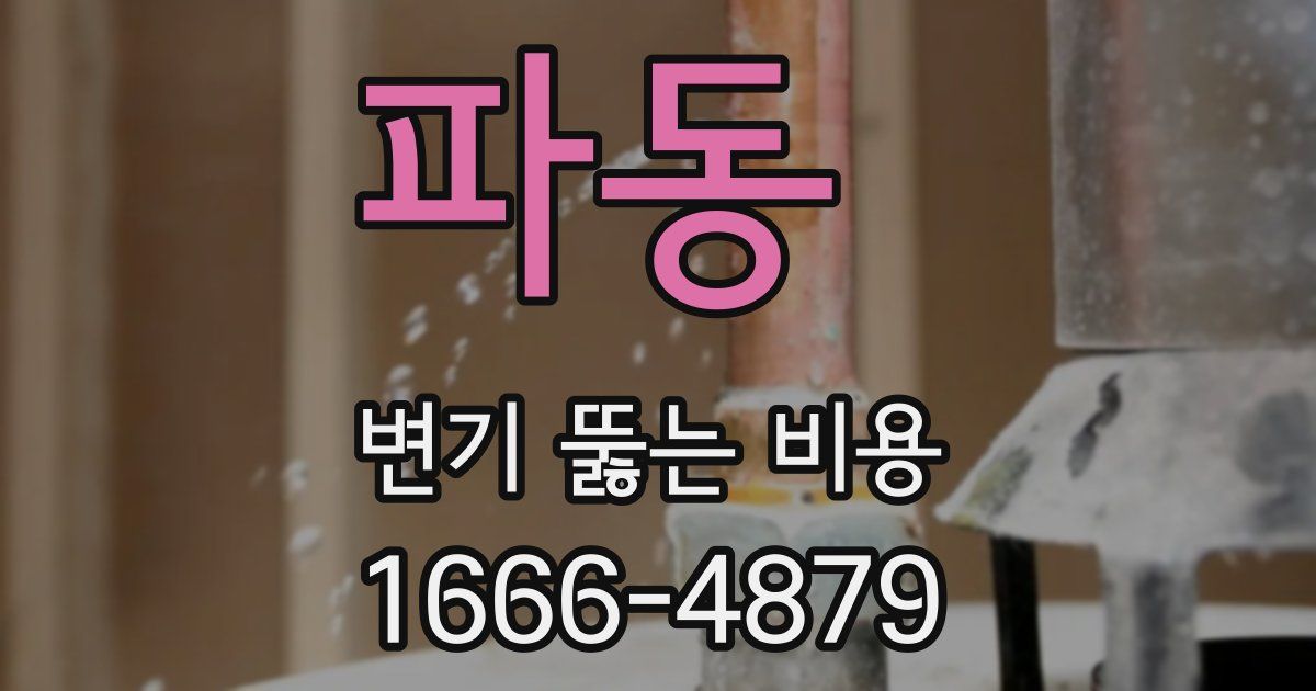 파동 변기 뚫는 비용