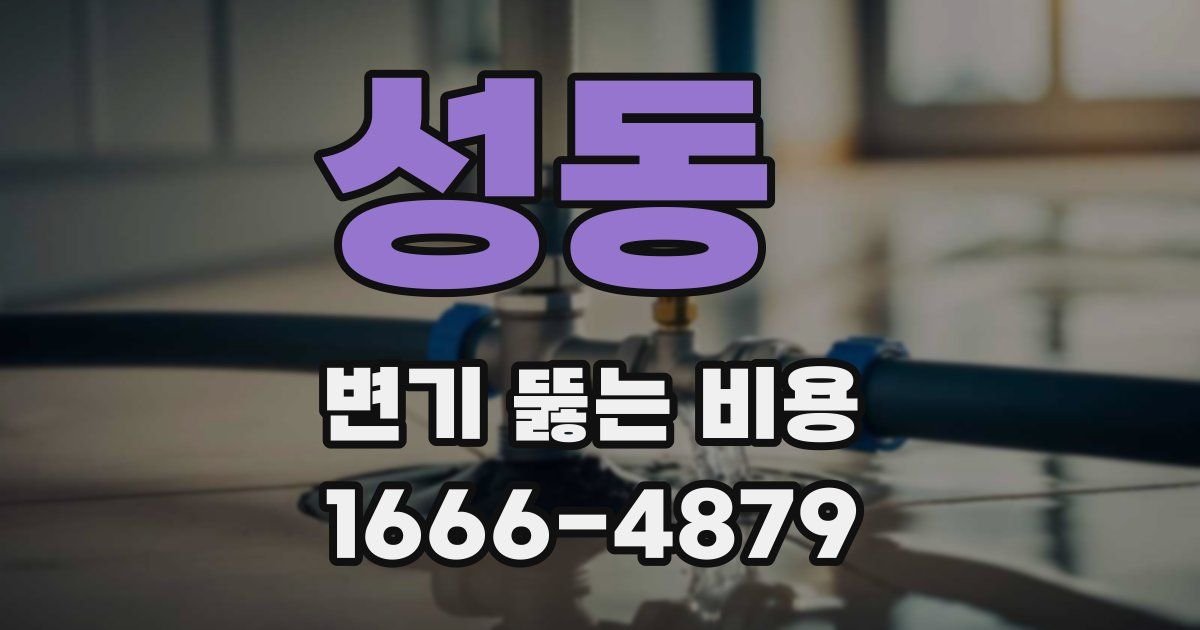 성동 변기 뚫는 비용