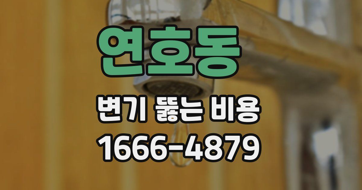 연호동 변기 뚫는 비용