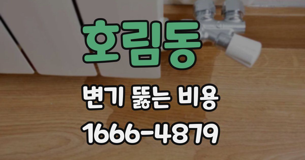 호림동 변기 뚫는 비용