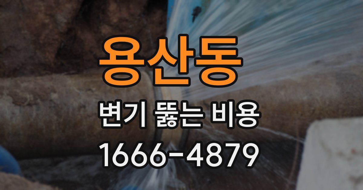 용산동 변기 뚫는 비용
