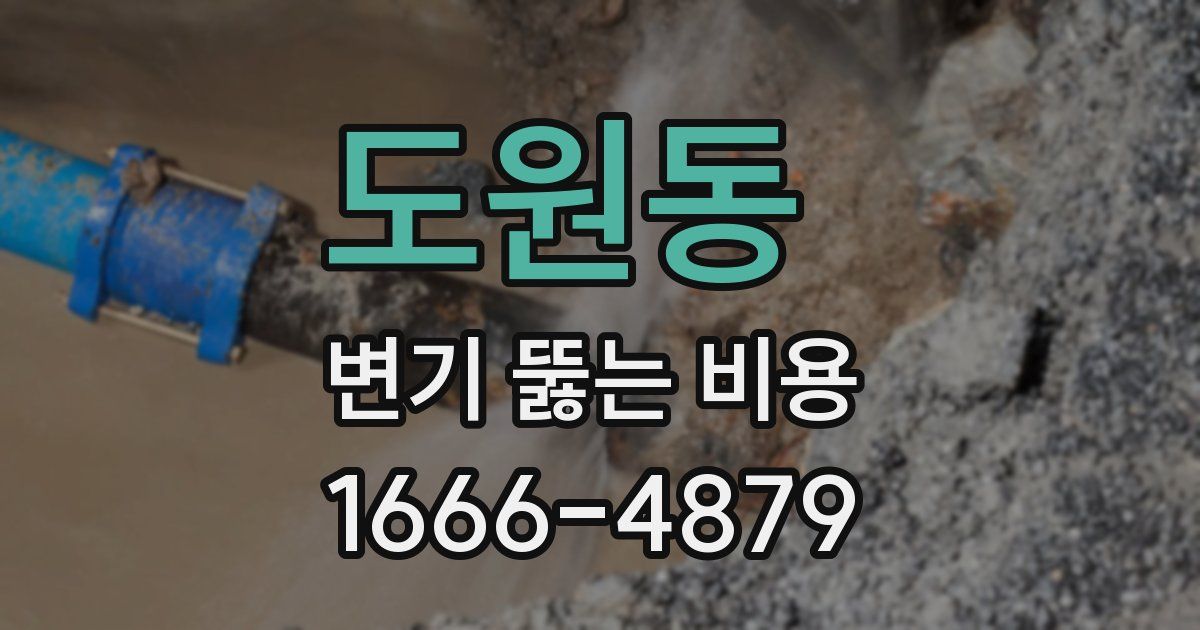 도원동 변기 뚫는 비용