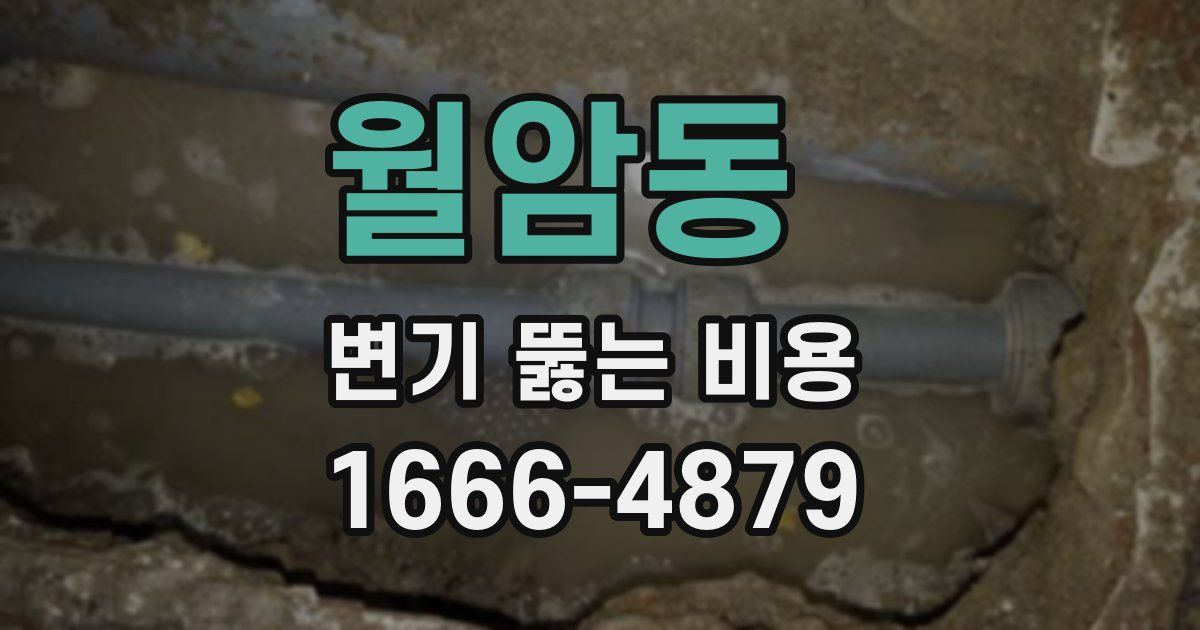 월암동 변기 뚫는 비용