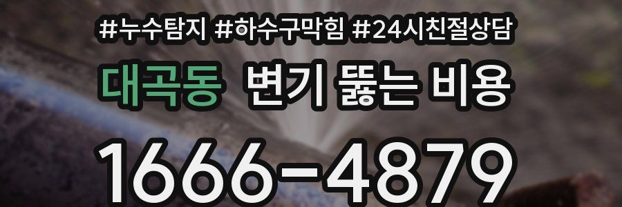 대곡동 변기 뚫는 비용
